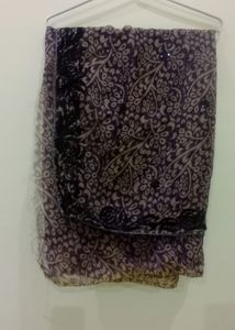 Fancy Saree with black thread work