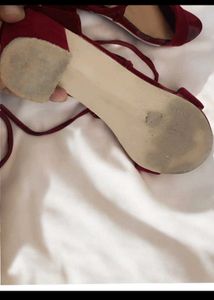 FABBHUE Block Heels Woth Tie Up Details