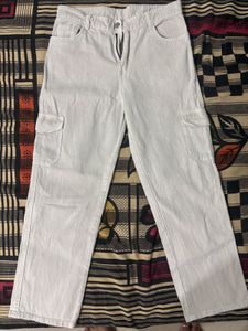 White Cargo Jeans