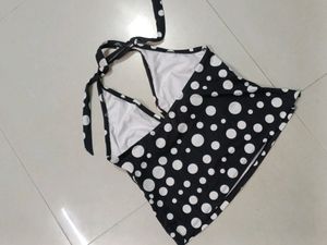 Knot White And Black Party Top
