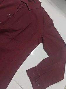 Maroon Printed Men's Shirt