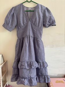 Charming Lavender Polka Dot Mini Dress