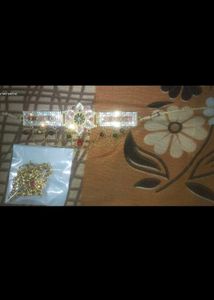 trending Exquisite Golden cheek with bajubandh