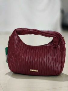 Stylish Maroon Hobo Bag