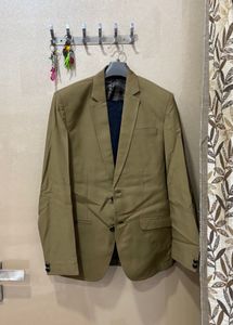 Men's Khaki two piece suit.