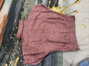 Stylish Pink Embroidered Button-Up Top