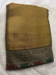 Elegant Olive Green Saree