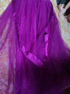 Stunning Purple Embellished Ethnic Gown