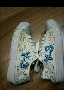 White "Y-3" Canvas Sneakers