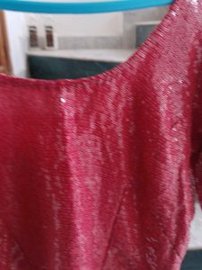 red sequins blouse for saree for choli for lehanga.