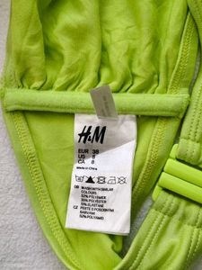 H&amp;M : Lime Green Twist Front Top