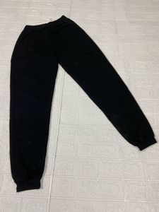 Black Joggers with "Go One Step Further" Print