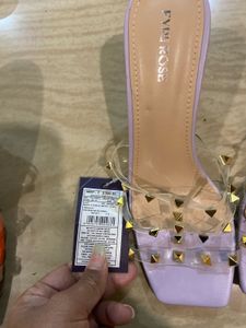 Chic Lavender Studded Heels