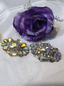 Glass Stone Earring Big Size