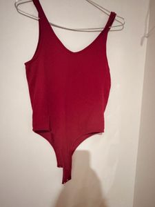 pack of three Ribbed Red Bodysuit&amp;top