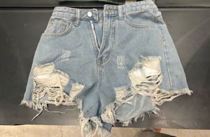 Distressed Denim Shorts