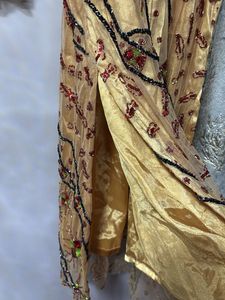 Embellished Gold Kurta and Patiyala