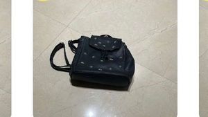 Black Studded Mini Backpack