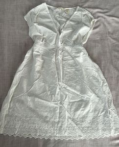 Chic White Embroidered Summer Dress