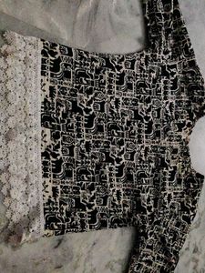 Stylish Jaipuri Crop Top with Lace