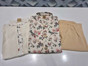Boy's Floral Manyavar Kurta Set