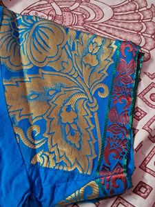 💞💞Royal Blue blouse with Golden Border
