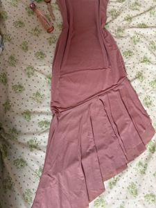 Elegant Strapless Rose Dress