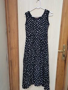 Polka Dot Sleeveless Midi Dress Never Used