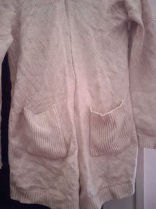 beige Knit Cardigan with Pockets