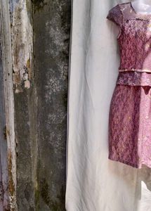 43910. Elegant Lace Overlay Dress