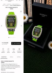 JACOB &amp; CO EPIC X CHRONO BAGUETTE GREEN WATCH ⌚💚✨