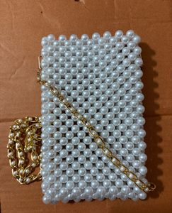 Pearl Beaded Clutch Bag