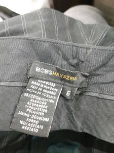 Black Striped Flared Cotton Pant For Women's
