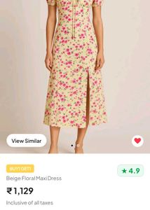 Newme Beige floral dress