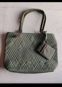 Quilted Handbag with Pouch