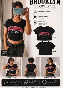 Black Brooklyn Crop Top