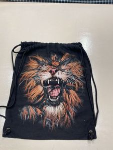 Lion Graphic Drawstring Backpack