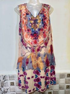 Bohemian Print Layered Dress L-XL 36"- 40"
