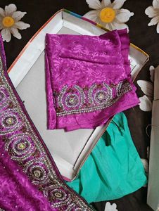 Stunning Embroidered Pink Saree