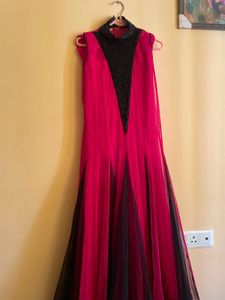 Stunning Pink & Black Gown