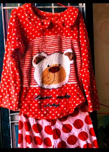 Cute Bear light woolen payjama set