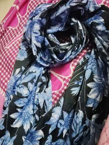 Blue Floral  duppata