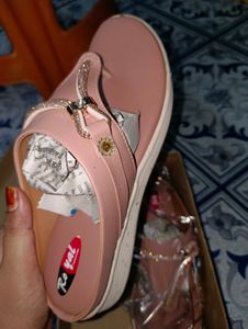 Chic Pink Embellished Flip Flops all size