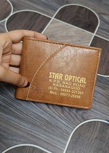 Brown Faux Leather Bi-fold Wallet