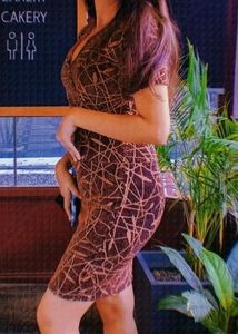 Abstract Print Bodycon Dress