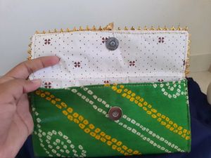 Set of 2 Bandhani Clutches | Ethnic
