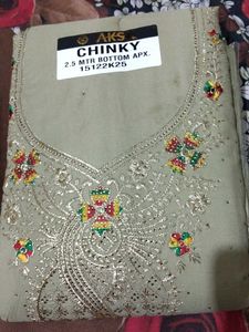 Embroidered Kurta Set Bottom Material
