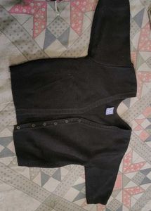 Black Cropped Turtleneck Top