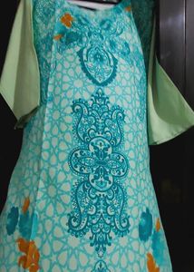 Aqua Print Tunic Top