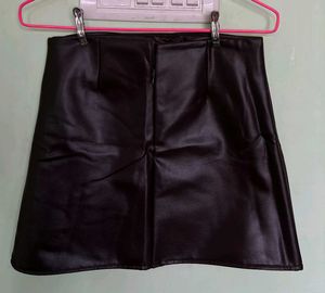 Faux Leather Mini Skirt